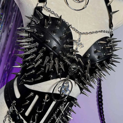 Studded Goth Halter Top