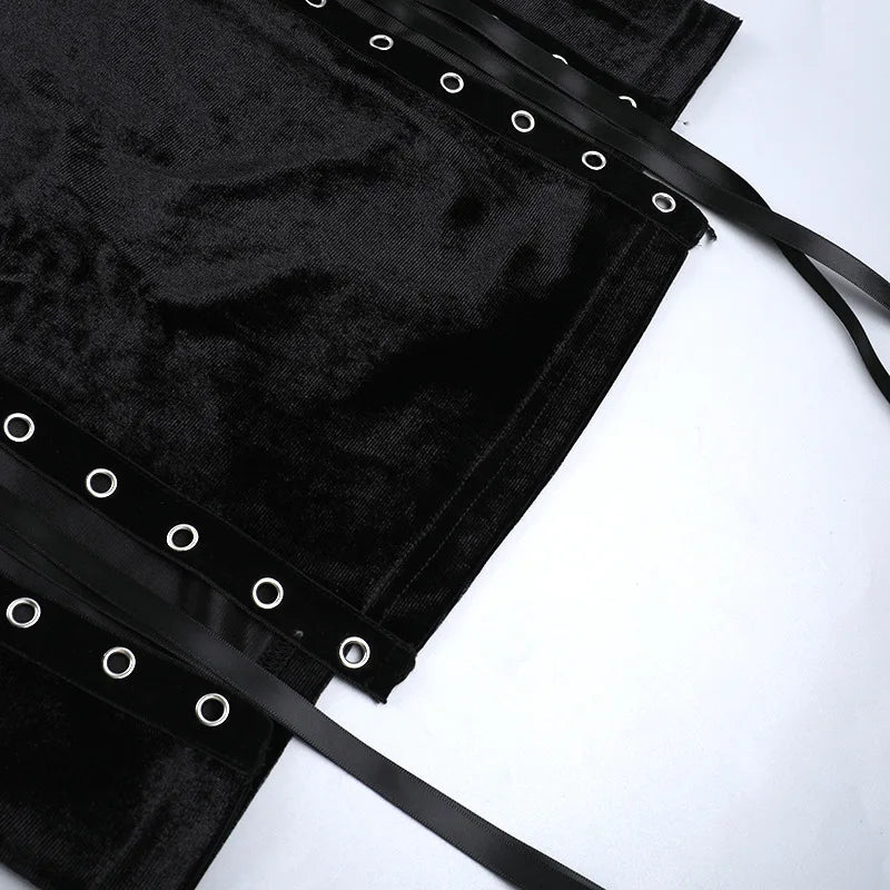 Velvet Split Strap Dress