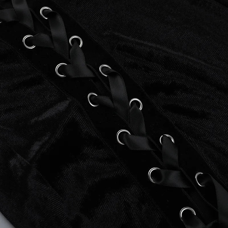 Velvet Split Strap Dress