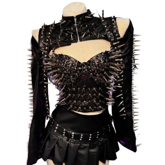 Long Sleeves With Gothic Top Set